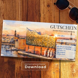 Personalisierbarer Reisegutschein Hamburg – Sofort Verfügbar