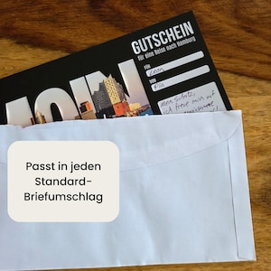 Reisegutschein für eine Reise oder Wochenendtrip nach Hamburg