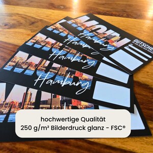 Reisegutschein für eine Reise oder Wochenendtrip nach Hamburg