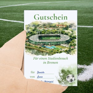 Cupón para el estadio de Bremen disponible para descargar para los aficionados al fútbol