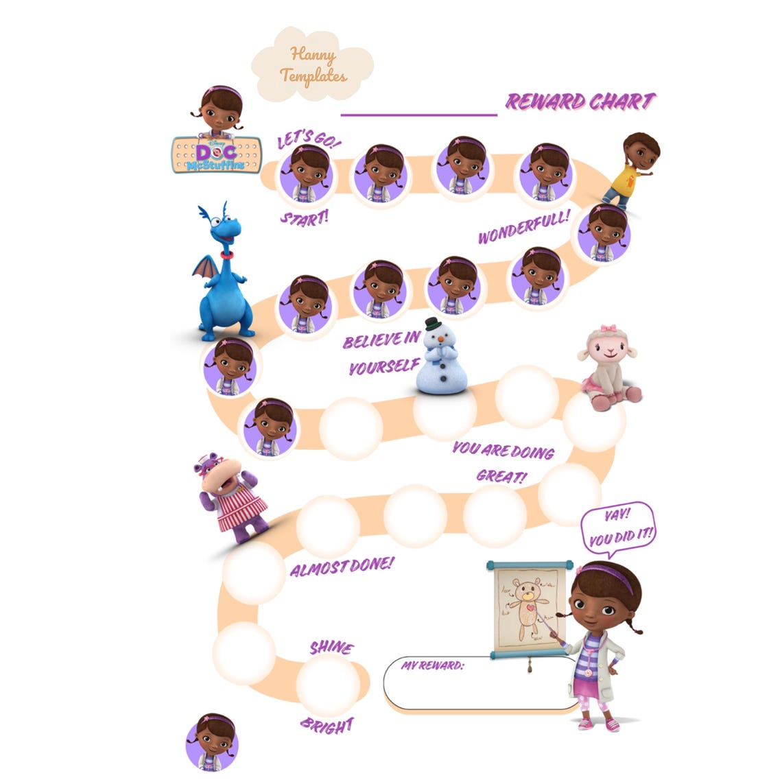 Doc Mcstuffins Reward Chart | Printable Behavior Chart - Daily Chore ...