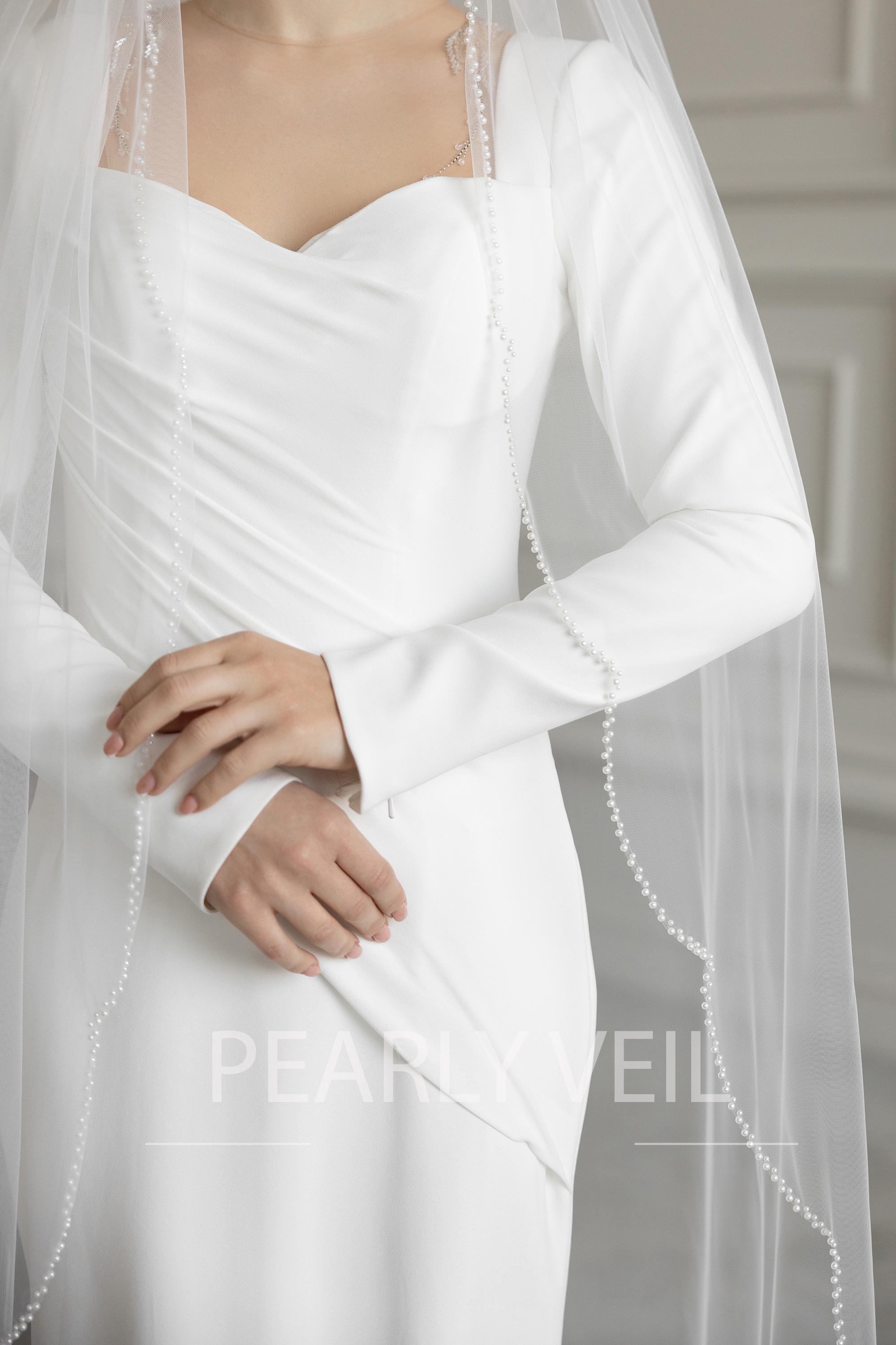 Beaded Scallop Veil - Etsy