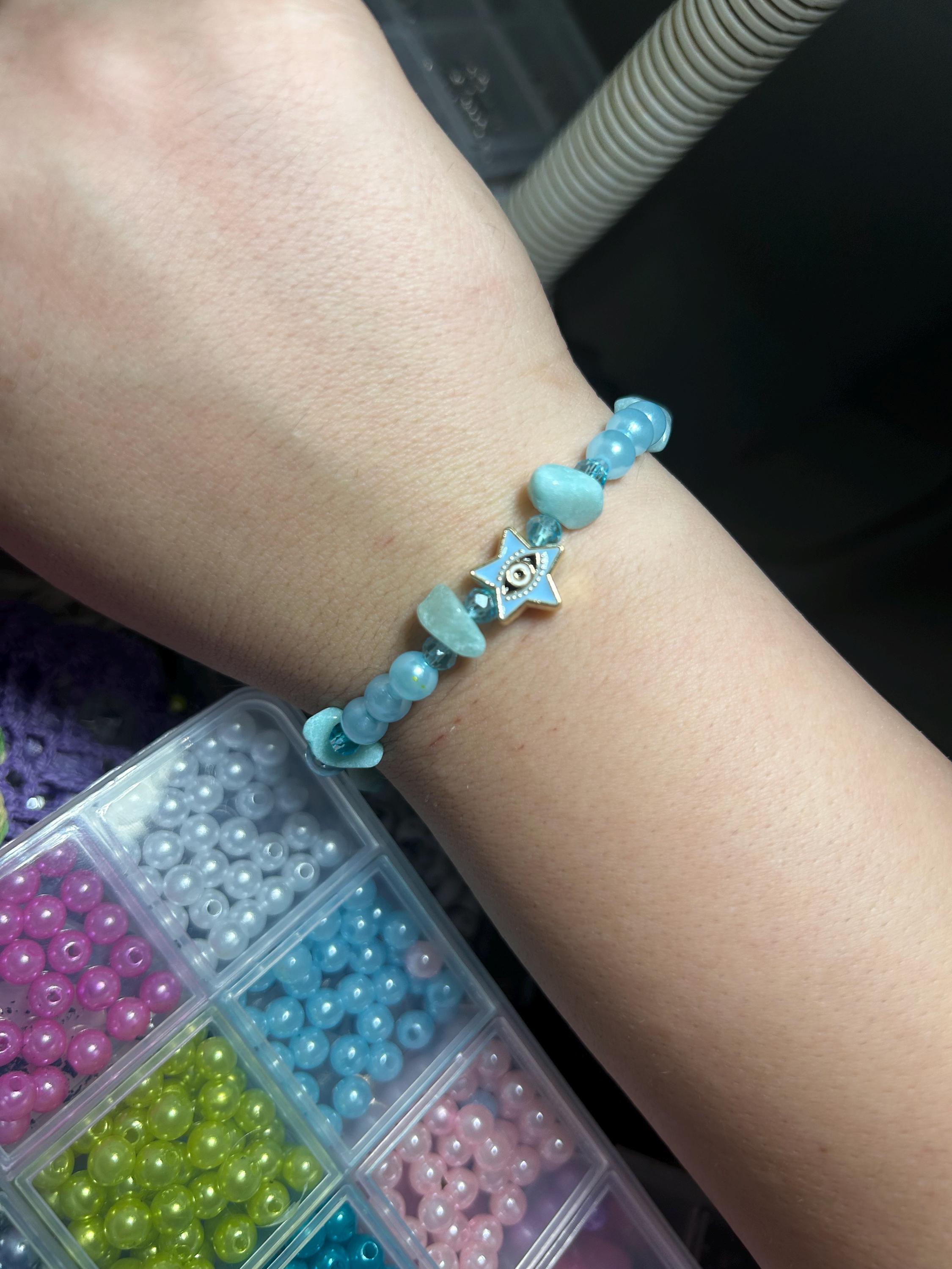 Bracciale in argento, sfere di pasta di turchese e charm stella marina | | 100% Made in Italy