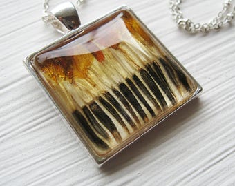 Gone to Seed Real Marigold Necklace - Pressed Flower Jewelry