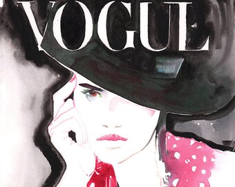 Vogue Fashion Print Vogue Cover Art Giclee Print | Etsy