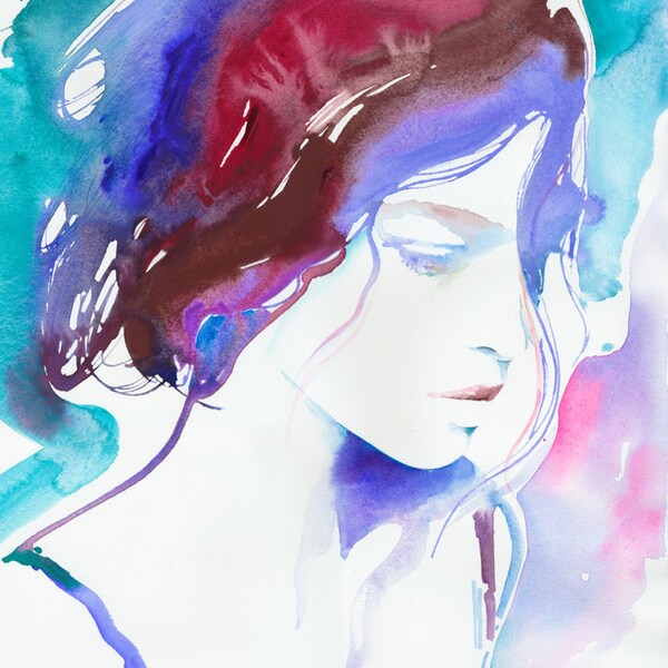 Fashion Illustration, Art, Fashion watercolor Illustration, Watercolour Painting, Spring Sale