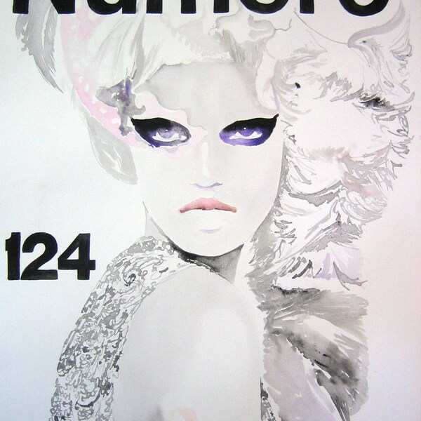 Watercolour Fashion Illustration - Numero Magazine 124