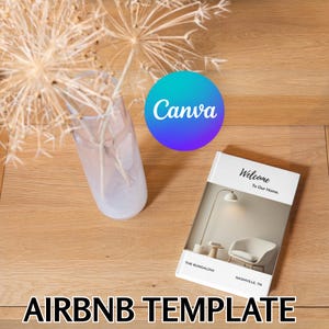 Plantilla de libro de bienvenida de Airbnb / Plantilla de guía para anfitriones de casas / Plantilla de Canva para bienes raíces / Plantilla de alquiler vacacional