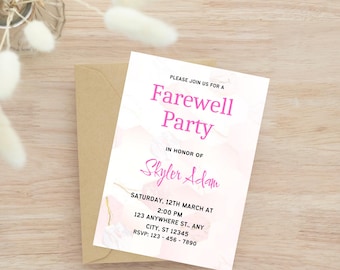 Editable Farewell Party Invitation: Adventure Theme (Instant Download)