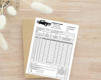 Editable Auto Body Repair Estimate Template (Printable PDF)