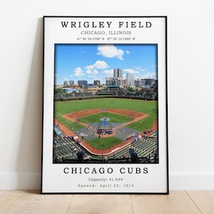 Wrigley Field , Wrigley Field Poster, Wrigley Field Wall Art, Wrigley Field Travel, Baseball Stadium, Chicago Cubs Stadium, Chicago Cubs