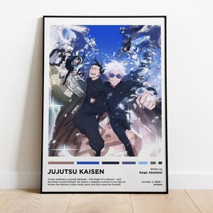 Anime Jujutsu Kaisen Canvas Print, Ready to Hang, Framed Wall Art, Home Decor, Jujutsu Kaisen, Jujutsu Kaisen Poster, Anime Gift