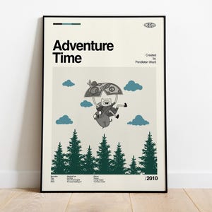 Adventure Time, Adventure Time Poster, Minimalist Poster, Vintage Retro Wall Decor, Flexible Sizes, Epic Tv Series Poster