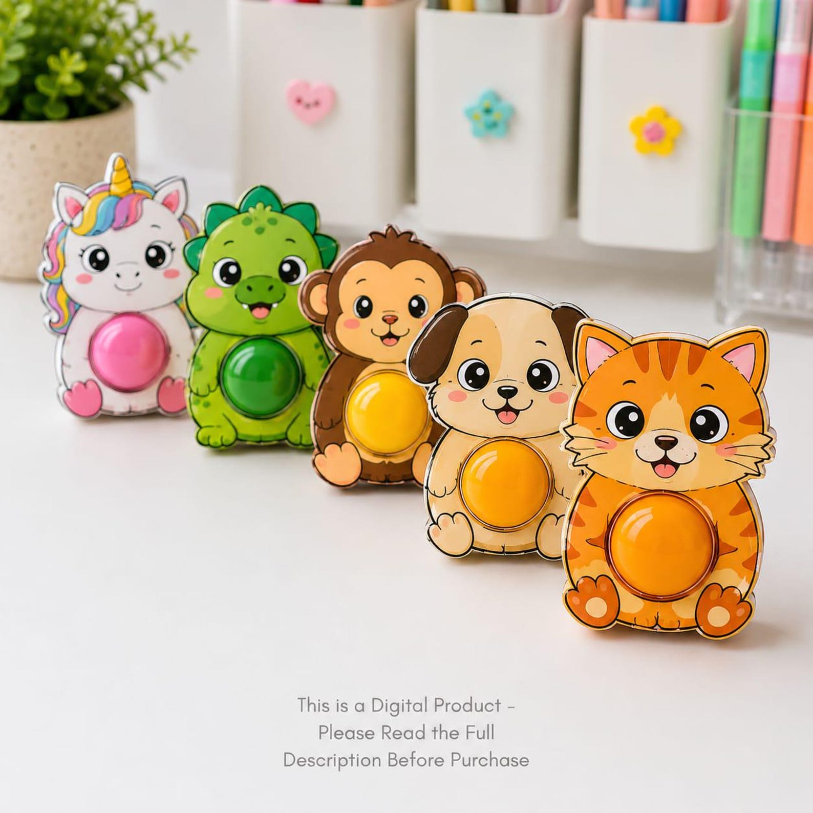 DIY Animal Clicker Templates, Printable Paper Craft, Sensory Fidget Toy ...