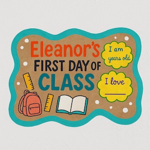 First Day of School Banner, Print Back to School Kraft Banner, Butcher Paper Banner, Personalized First Day of School Banner, Mini Banner