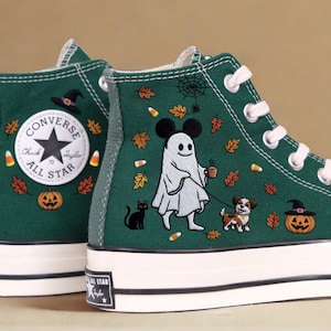 Halloween gestickte Mix Schuhe: Hexe, Geist & Kürbis Design