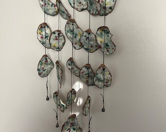 Decoupage Oyster Shell and Driftwood Windchime