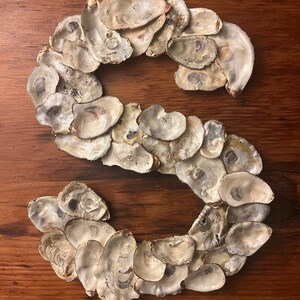 Oyster Shell Letter Decor 12”