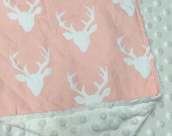 Deer Antler Minky Baby Blanket – Woodland Crib Bedding
