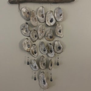 Oyster Shell and Driftwood Windchime image 1