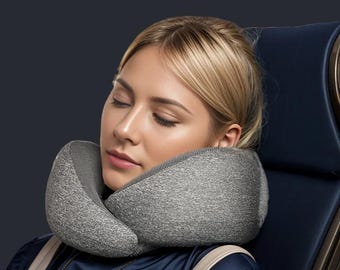 Lightweight Ergonomic Memory Foam Travel Pillow – Breathable Neck Cushion for Comfort