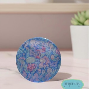 Whimsy mushroom glass dome phone grip