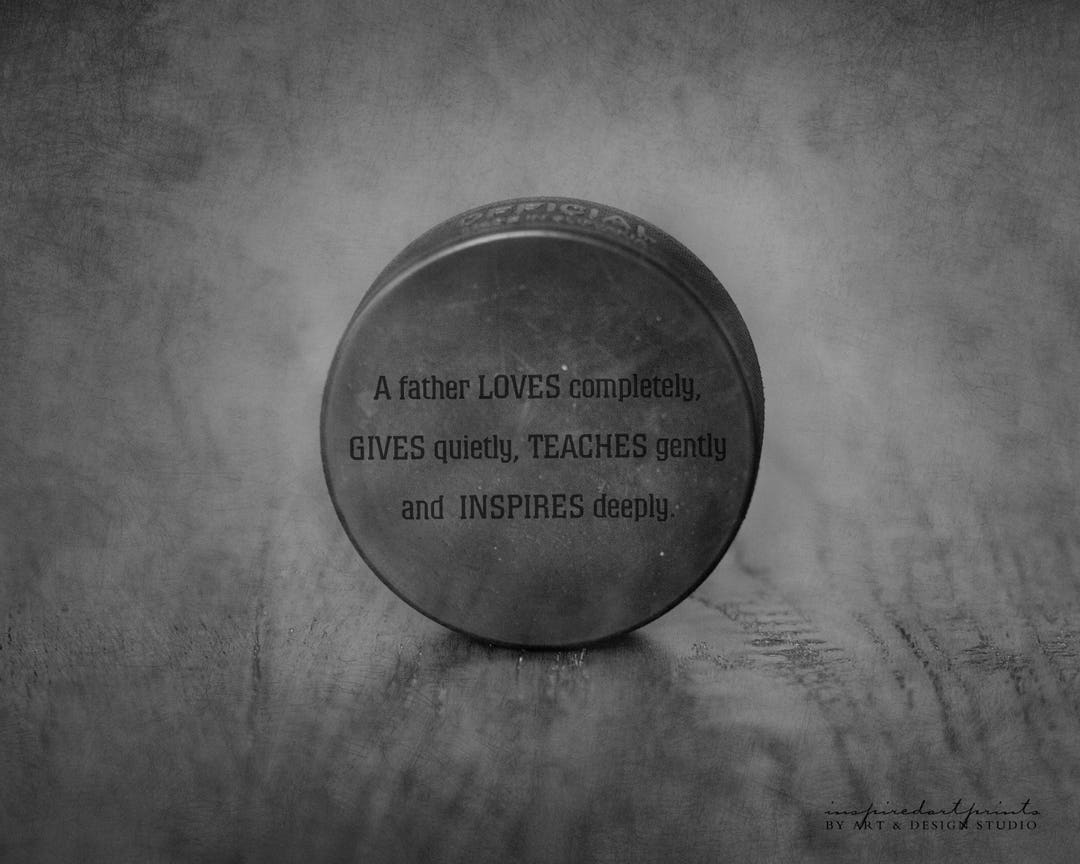 Hockey Dad Hockey Art Inspirational Father Print Sports - Etsy