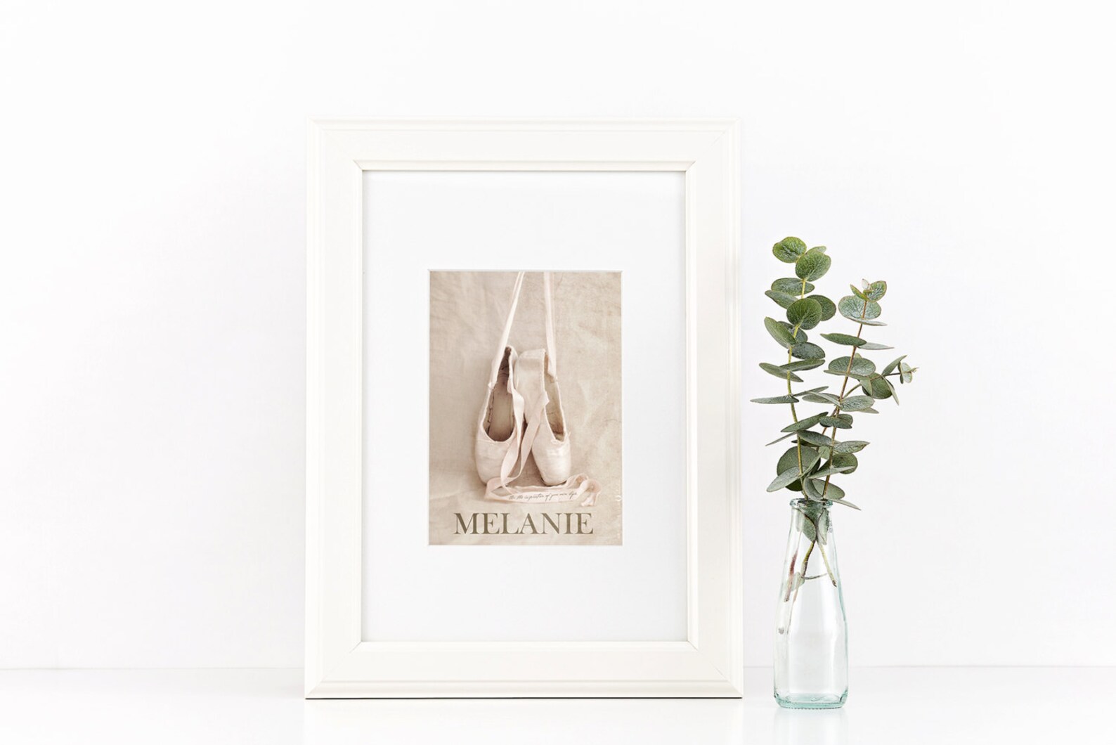 ballet pointe shoe photo fine art print with inspirational quote, home decor for the ballerina dancer, dance art, pink ballet sh