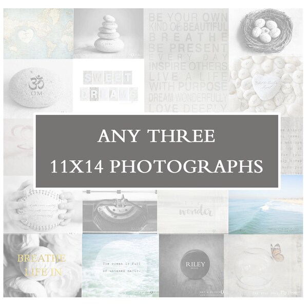 Any Three 11x14 Prints, Save 10%, Fine Art Photography Set, Wall Art Grouping, Print Sets, Collection, Gallery Display, Wall Art Home Decor