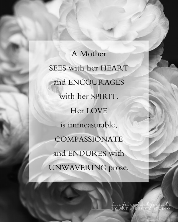 Mother Wall Art Mom Quote Mothers Day Gift From Son Mothers | Etsy
