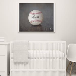 Baseball Nursery Print, Baseball Gifts for Him, Baseball Nursery Decor, Baseball Bedroom Decor, Baseball Wall Art, Personalized Baseball Art image 8