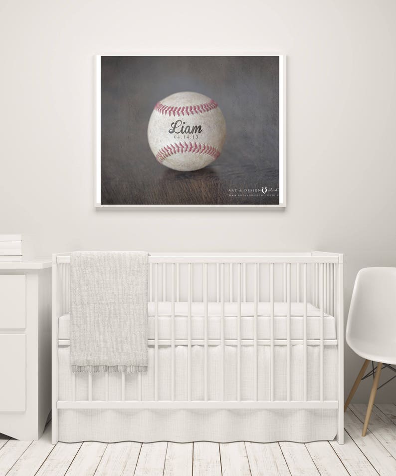 Baseball Nursery Print, Baseball Gifts for Him, Baseball Nursery Decor, Baseball Bedroom Decor, Baseball Wall Art, Personalized Baseball Art image 8