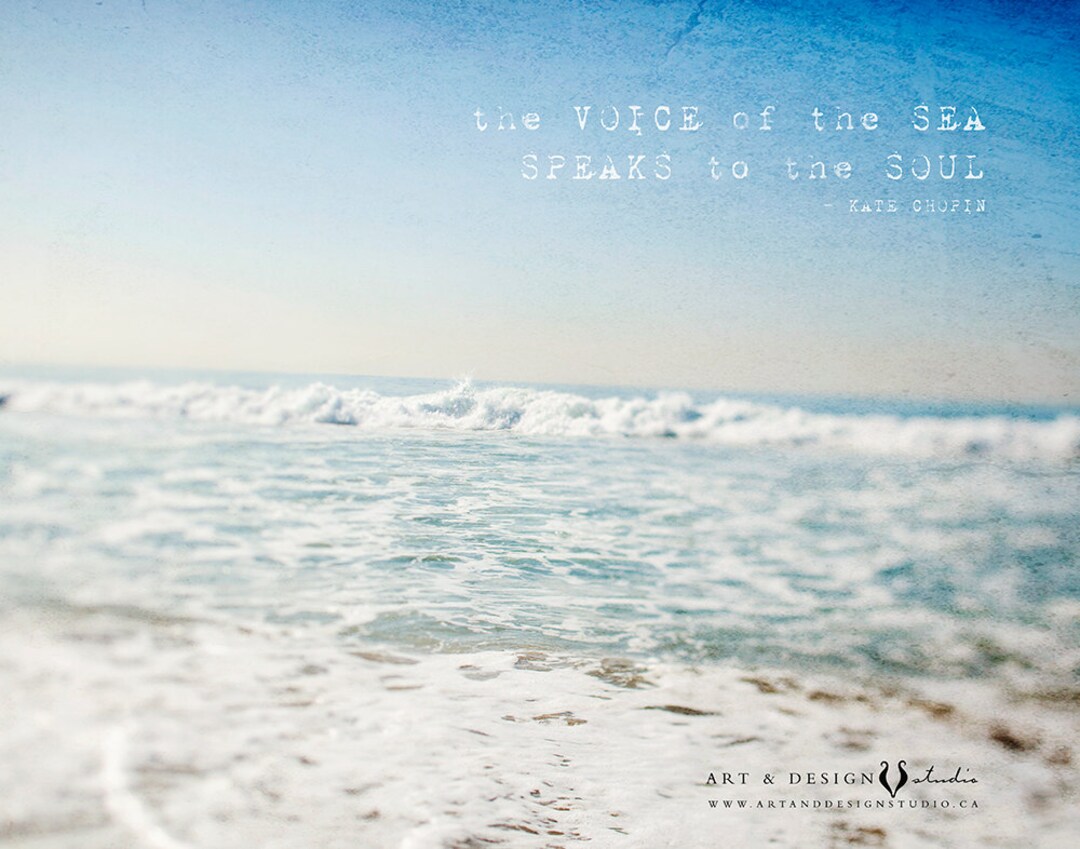 Inspirational Beach Art Ocean Quotes Ocean Photograph Etsy