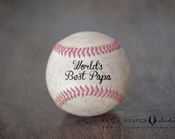 Papa Gift, Man Personalized Gift, Custom Gifts for Him, Grandfather Gift, Worlds Best Papa, Granddad Gifts, Sport Art, Baseball Wall Art