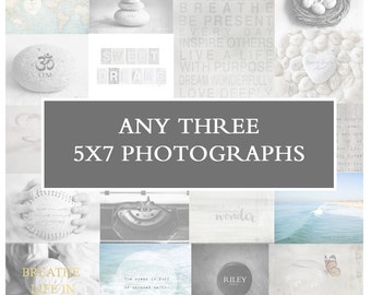 3 5x7 Photographs - Home Decor Collection, Print Set, Photography Display, Wall Art Grouping, Affordable Artwork, Beautiful Decorating Art