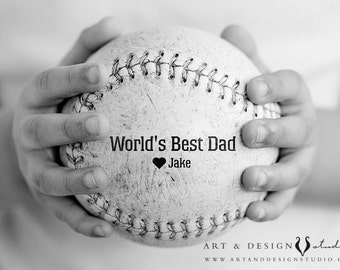 Personalized Mens Gift, Custom Father Present, Gift From Child,  Baseball Gift for Dad, Holiday Dad, Baseball Gift for Boyfriend, Sports Art