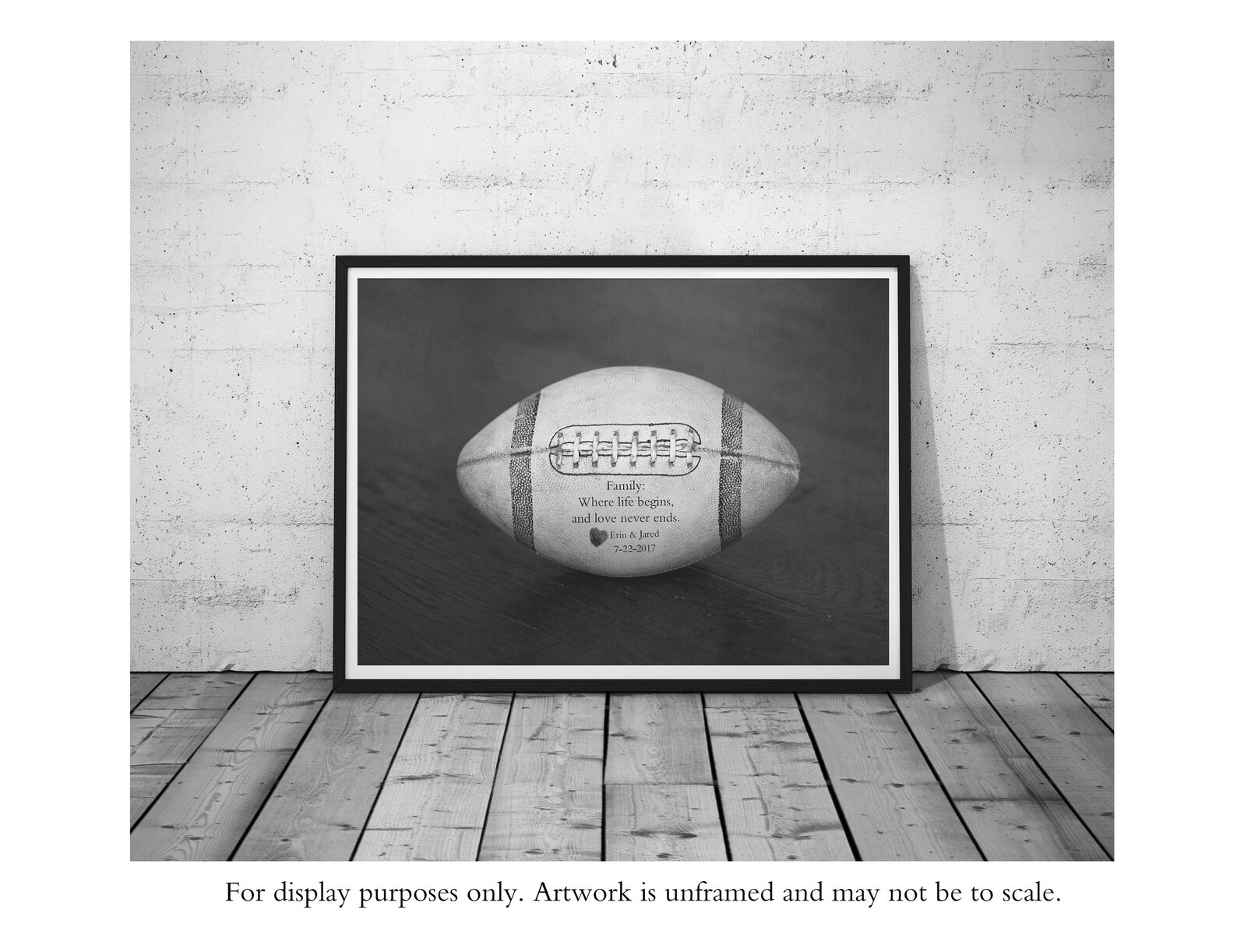 Sports Name Art Football Picture Personalized Sports Name Etsy