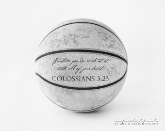 Bible Verse, Sports Wall Art, Scripture Wall Art, Boys Room Decor, Basketball Print Bedroom, Graduation Gift Idea, Encouragement Print