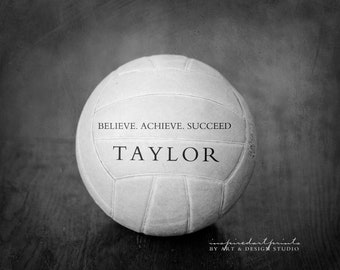 Volleyball Art Print, Motivational Sport Quote, Motivational Quotation, Coach Gift, Graduation Gift, Volleyball Personalized Art Print