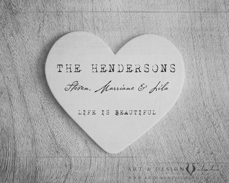 Personalized Family Wall Art Personalized Print Rustic Etsy