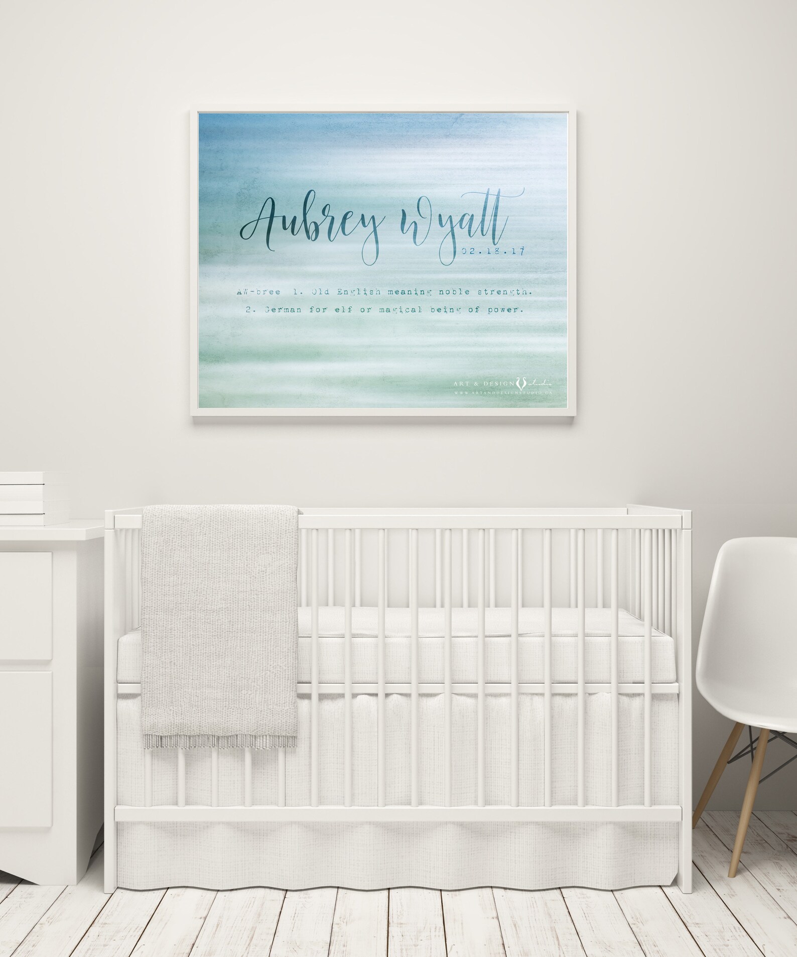 Girls Room Art Name Meaning Wall Art Custom Girl Decor Etsy