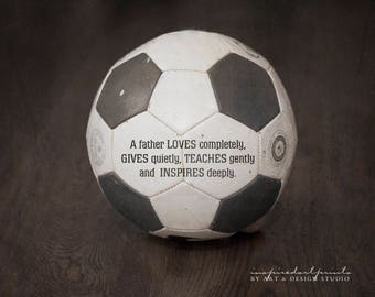 Soccer Gifts for Him, Soccer Decor, Soccer Gifts for Men, Soccer Wall Art, Sports art with Father Quote, Man Cave Decor, Office Decor