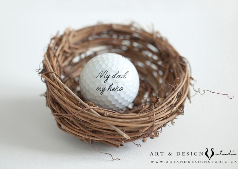 Father Quote Golfer Gifts Gifts for Dad Sports Decor Fathers Day Gift Ideas My Dad My Hero Golf Ball Print Sports Art Print image 1