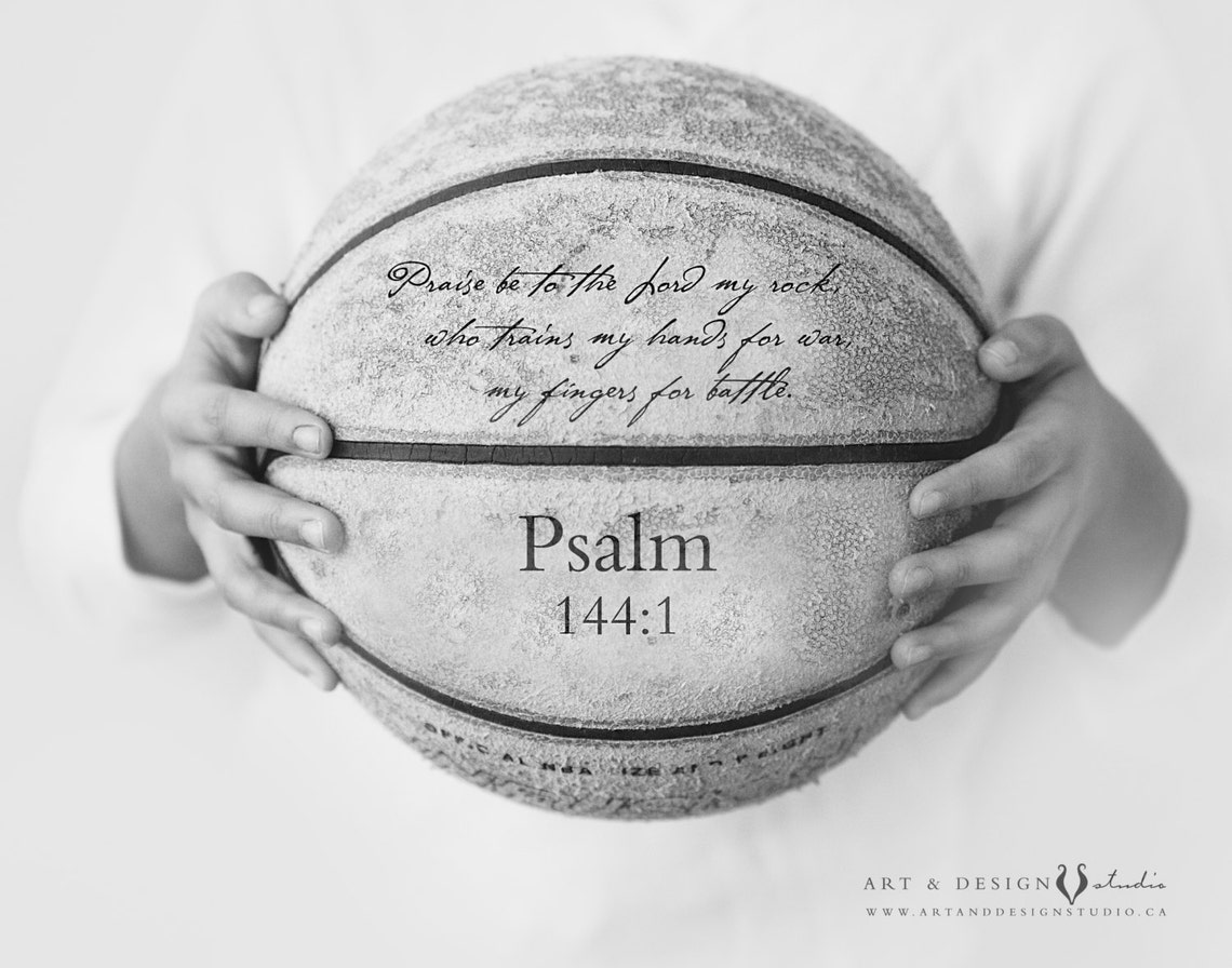 Scripture Quote Basketball Art Personalized Print Custom Etsy