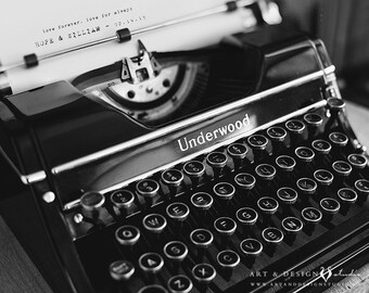 Custom Wedding Print, His & Hers Gifts, Personalized Wedding Gifts for Couple, Unique Anniversary Present Ideas, Typewriter Prints