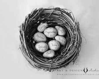 Personalized Gifts for Mom, Custom Gift Ideas for Her, Personalized Grandmother Gifts, Personalized Gift for Grandma, Nest Art Print