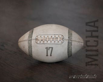 Football Gifts for Him, Football Jersey Name and Number, Football Room Decor, Football Lovers Gift, Football Image, Football Wall Art Print