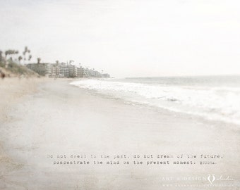 Wanderlust Print, Inspirational Wall Art, Beach Photography, Coastal Art, Buddah Quote Landscape Photography, California Dreamin', Photo