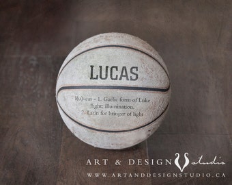 Basketball Art, Name Meaning Gift, Boys Sports Art, Boy Name Sign, Sports Gifts for Boys, Personalized Basketball Gifts, Custom Print