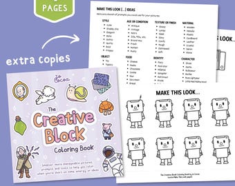 Copias adicionales de las páginas "Make This Look" del libro para colorear The Creative Block (imprimible).